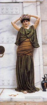 John William Godward Painting - Ianthe 1889 Neoclassicist lady John William Godward
